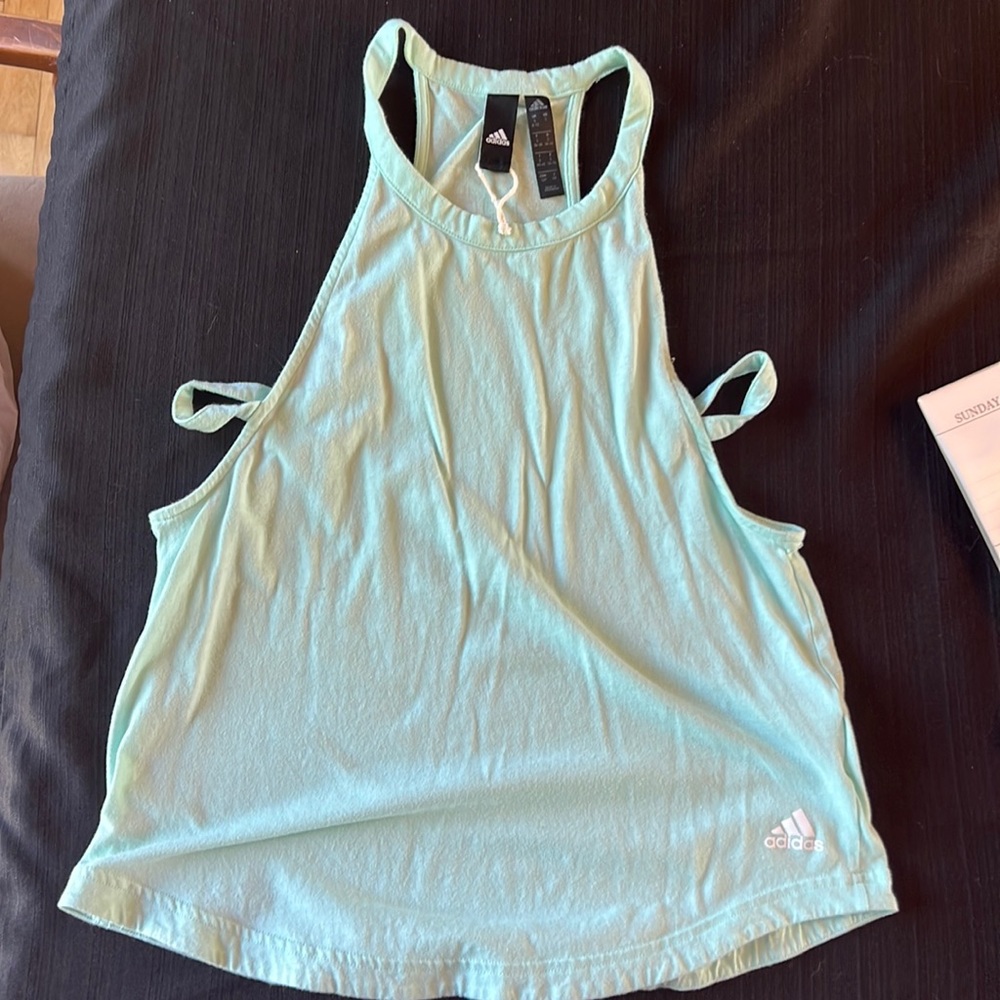 Adidas workout tank. Mint green